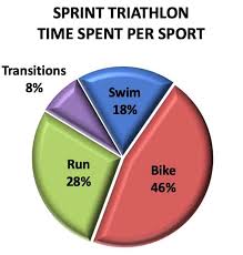 sprint triathlon distances and time
