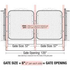 But a few modifications were needed to make sure that dogs did not get out. Yardgard 10 Ft W X 4 Ft H Metal Steel Drive Through Chain Link Fence Gate 2 Panels 328402a The Home Depot