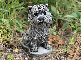 Westie Dog Concrete Yorkshire Terrier