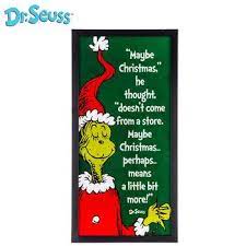 Dr Seuss The Grinch Quote Framed Wall