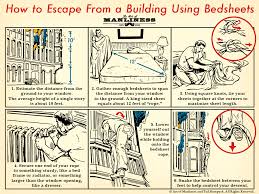 Escape From A Building Using Bedsheets