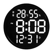 Led Digital Smart Wall Clock Large