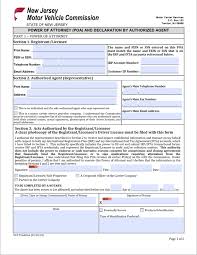 motor vehicle power of attorney form