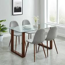 Glass Top Dining Table Set 4 Chairs To