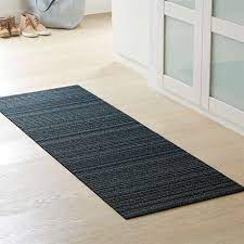 chilewich blue stripe woven floormat
