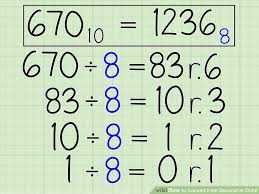 How To Convert From Decimal To Octal With Pictures Wikihow