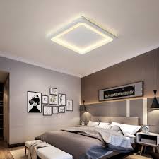 Metal Rounded Square Ceiling Flush Modern Simple Led Bedroom Ceiling Lights Fixture In White Takeluckhome Com
