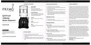 user manual primo water home 601148