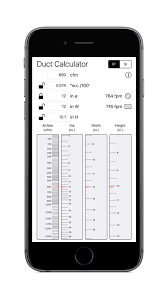 duct calculator app for iphone and ipad