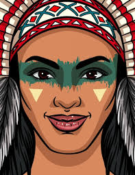 indian tribe bright face makeup