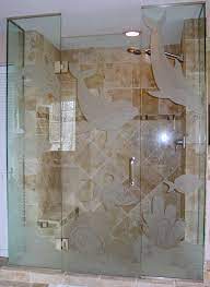 etched glass shower doors in naples fl