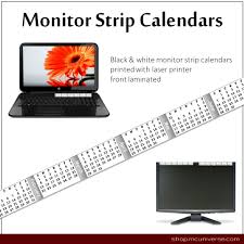 Yearly, monthly, landscape, portrait, two months on a page, and more. Free Printable Monitor Calendar Strips Craftmeister