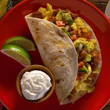 breakfast tacos with chorizo egg and