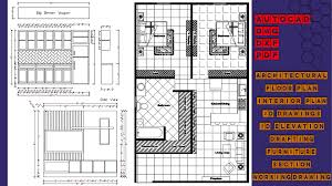draw autocad 2d floor plan interior