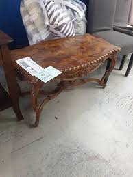 Vintage 1988 solid wood coffee table. Second Hand Timber Antique Style Coffee Table Sold As Is Fowles Auction Sales