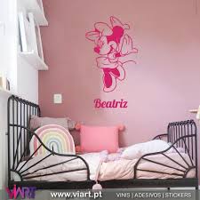Minnie With Name Wall Stickers Viart