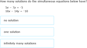 Solutions To Simultaneous Equations