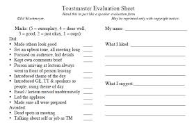 Toastmaster Evaluation Template 20 Free Word Pdf Documents