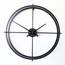 lincoln round metal wall clock