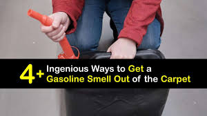 remove gas smell from carpeting get