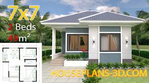house design 7x7 with 2 bedrooms full