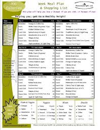 eat 800 calories a day to lose weight free menu and ping list with 800