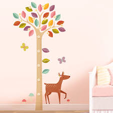 Beautiful Blossoming Tree Growth Chart Printed Wall Decals