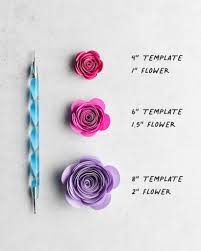 rolled paper flowers with cricut