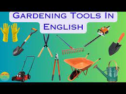 Gardening Tools In English English