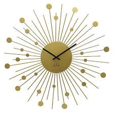 50cm Brielle Gold Starburst Wall Clock