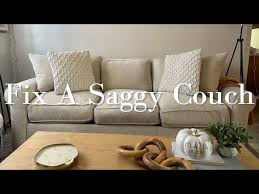 A Sagging Sofa Couch Cushion Stuffing