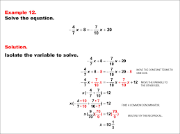 Math Example Solving Equations