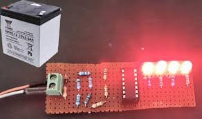 Simple Battery Level Indicator Circuit using Op-amp