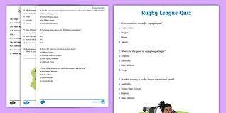 Use it or lose it they say, and that is certainly true when it. Rugby League Quiz Printable Primary Resource Twinkl
