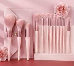 baby pink super soft vegan makeup brush