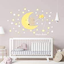Fabric Wall Decals Fluo Stars Wall