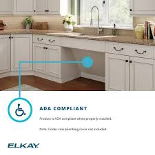 elkay ectsrad25226tbg1 25 inch x 22 inch x 6 inch crosstown single bowl dual mount ada sink kit stainless steel