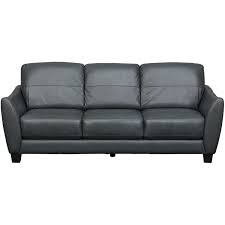 mila steel gray leather sofa 1a1