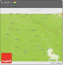 free physical 3d map of pilibhit