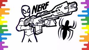 Nerf gun coloring page collection for boys is one of trending topic in this time. Spiderman Nerf Gun Coloring Pages Spiderman Coloring Pages How To Color Nerf Avengers Coloring Youtube