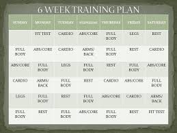 Training Calendar Weekly Workout