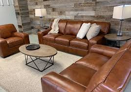 bari chestnut leather sofa set