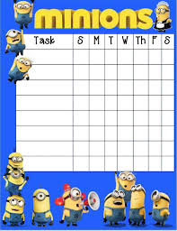 Minions Chore Chart Printable Instant Download