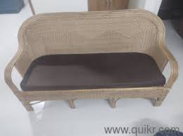 3 seater cane sofa with cushion and