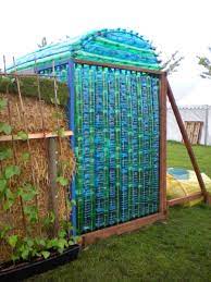 a greenhouse using plastic bottles