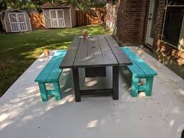 Custom Patio Table With Built In Cooler
