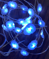 Bendable Copper Wire String Light With 25 Led Skulls 10 Ft