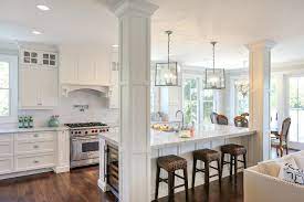 4 sided square tapered island or cabinet column, red oak (01540210ak1) item #1012451. Kitchen Island With Support Columns Best Home Renovation 2019 By Kelly S Depot Kitchen Columns Kitchen Island With Sink Kitchen Island Ideas With Columns