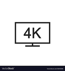 4k tv screen isolated icon on white
