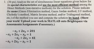 Yze The Set Of Simultaneous Linear